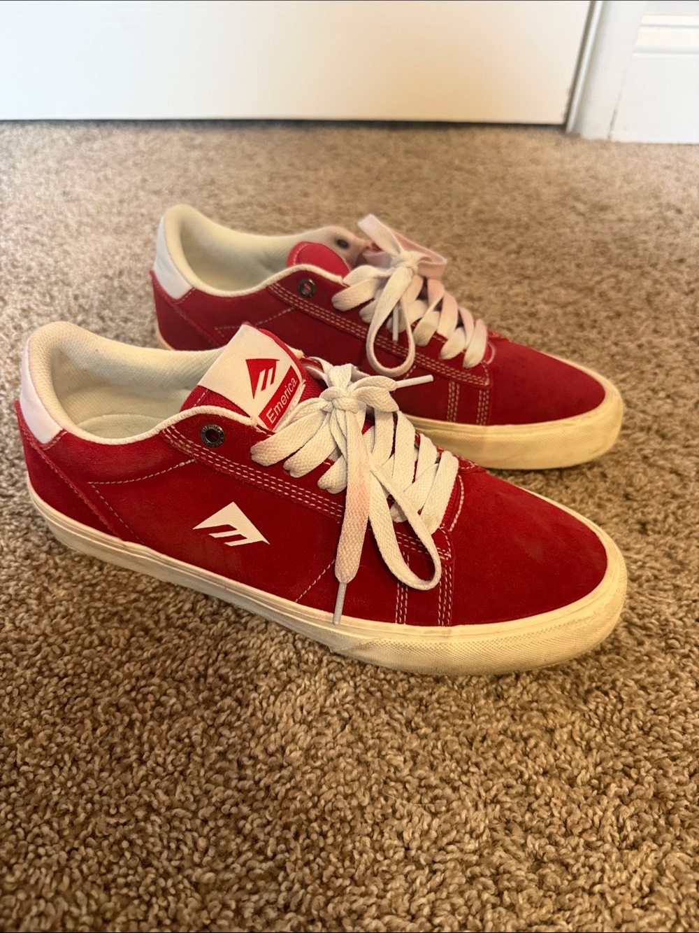 Emerica Moca Red Suede Skate Shoes